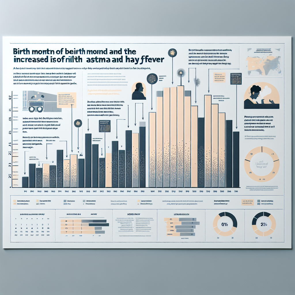 Infografik viser månedsvis fødselsdata og allergi sammenhæng