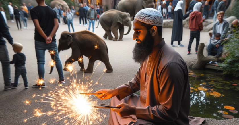 “Muslimsk mand driller med flot fyrværkeri i Odense Zoo bliver politisk stridspunkt”