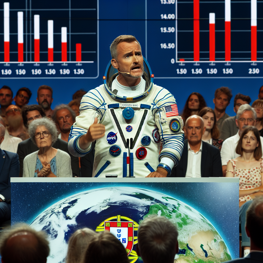 Dansk astronaut sviner erhvervslivets klimaindsats flere gange i tale i Portugal.