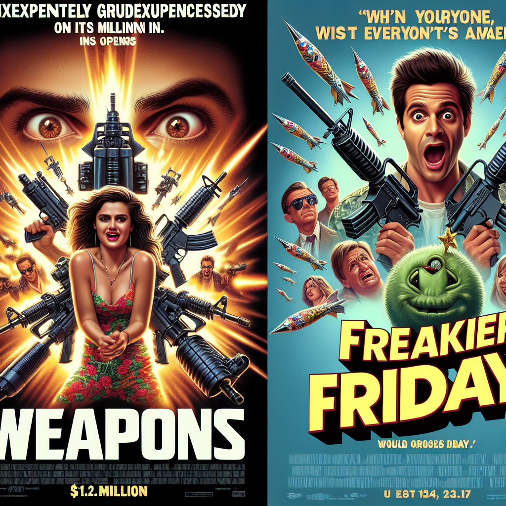 “Bestseller: ‘Weapons’ Bølge Skaber Røre med $18,2 Millioner på Åbningsdag, mens ‘Freakier Friday’ Følger Trop med $12,7 Millioner”