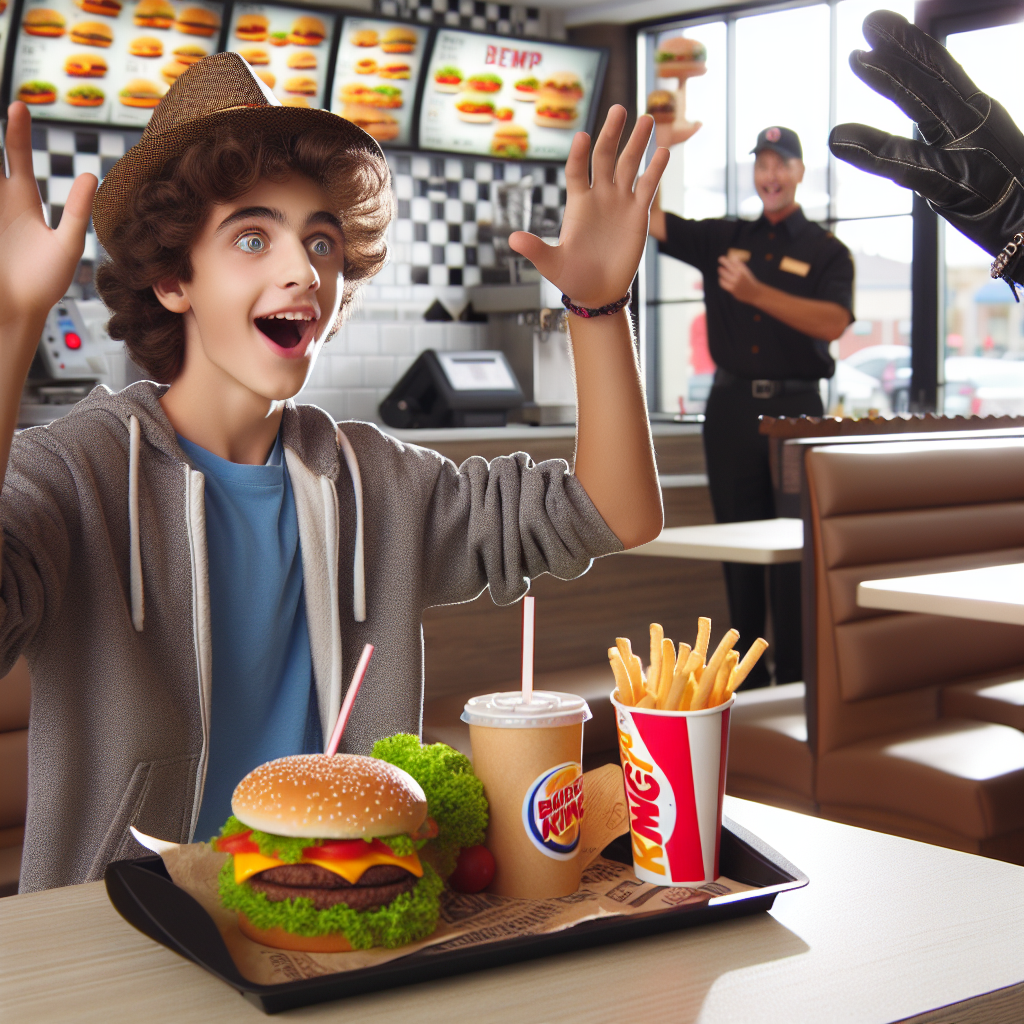 “Teenagerskuespiller Overrasker med Underholdende Optræden på Burger King”