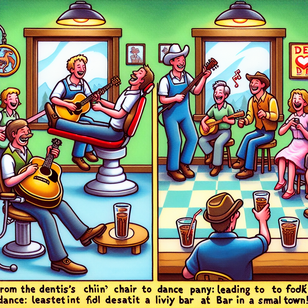 “Fra Tandlægestol til Dansegulv: SMS’er Fører til Folkedansfest på Crazy Daisy i Rønde!”