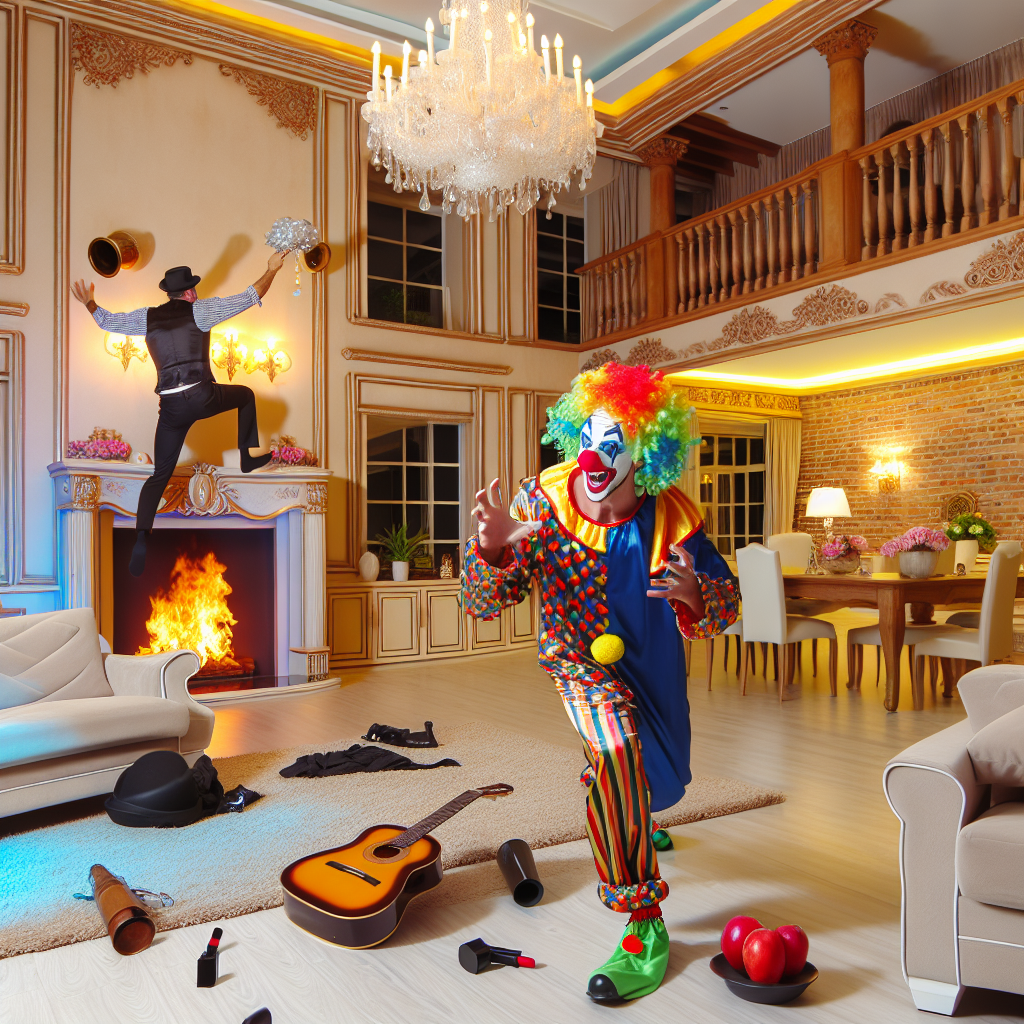 “Klovn Praktiserer Vanvittigt Show i Million-Villa: Forstyrrer Naboerne”