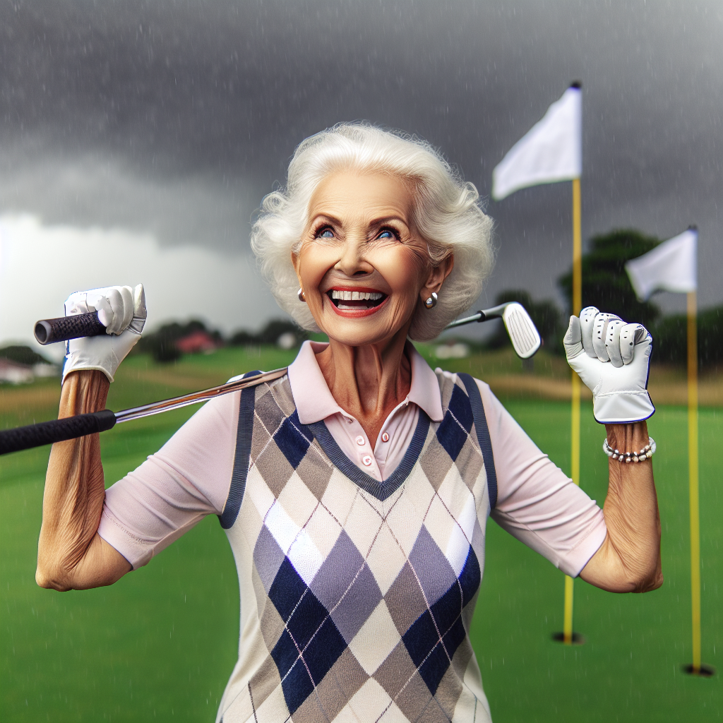 “80-årig Dame Vinder Stort i Lokal Golfturnering: Overvinder Grimt Vejr for Sejr i Denne Omgang”
