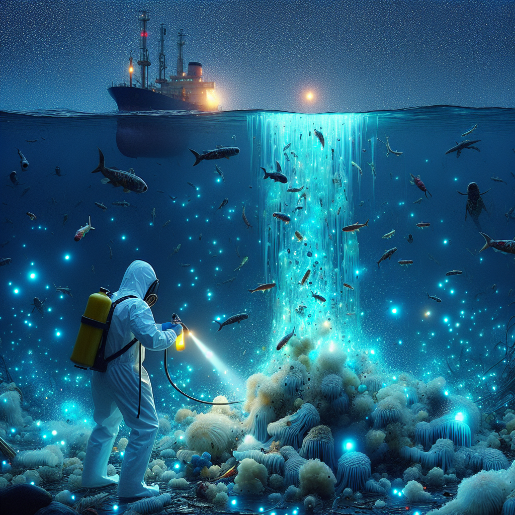 “Forskere afslører: Olieudslip skaber uventet ‘fyrværkeri’ af bioluminescerende liv.”