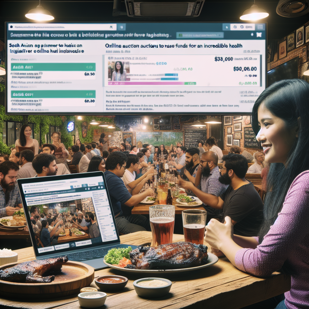 “Programmerer afholder online auktion til fordel for vanvittigt sundhedsinitiativ på lokal grillbar.”