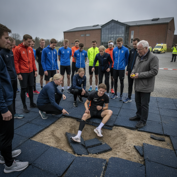 Løber stoppes på usikker bane