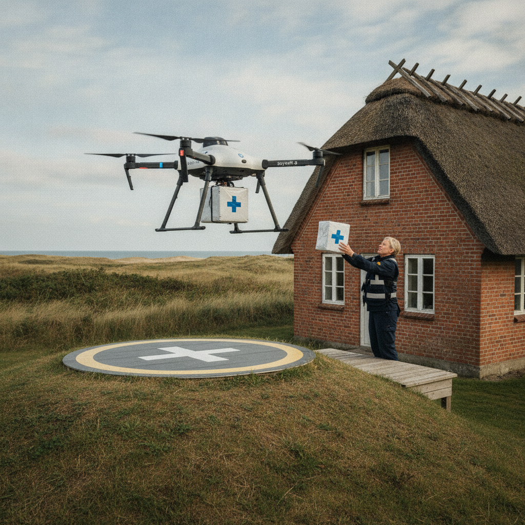 Ny drone transporterer medicin til afsides landsbyer