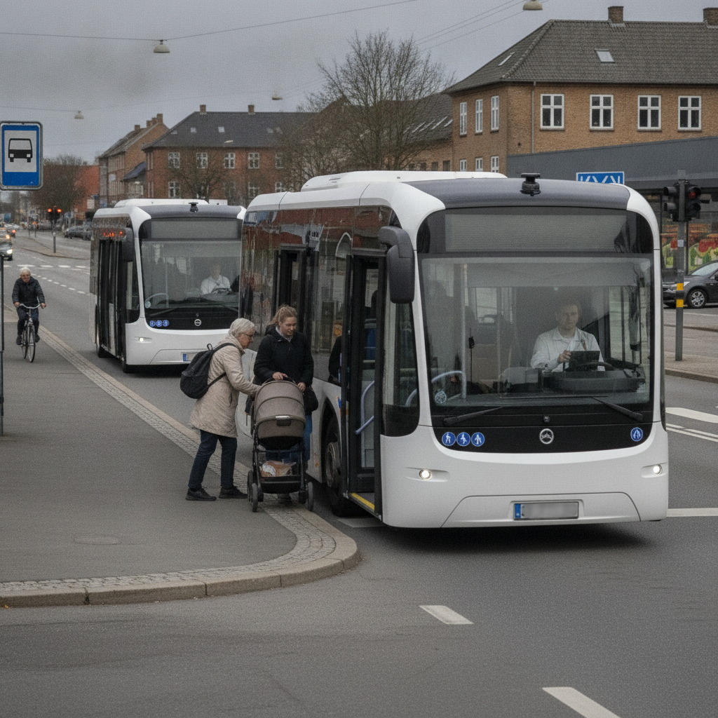 Forsøgsby tester selvkørende busser i daglig drift