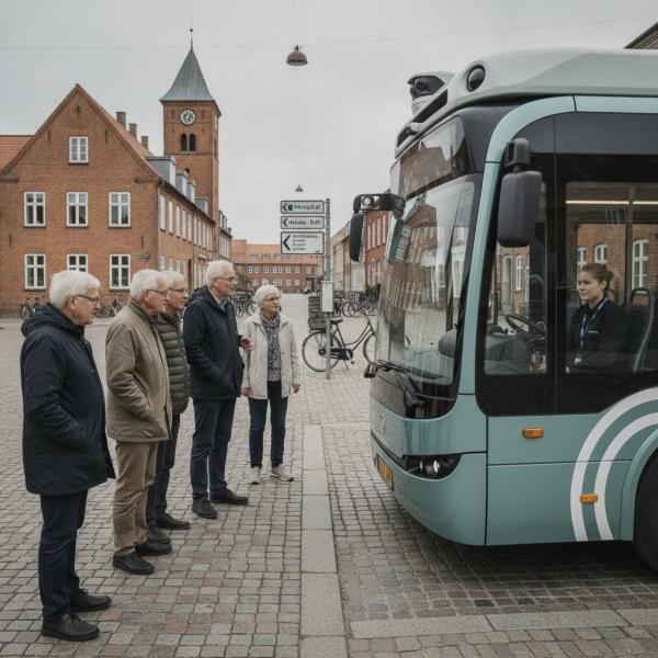 Forsøgsby tester selvkørende busser i daglig drift
